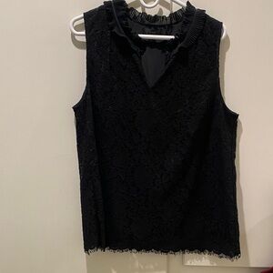 J. Crew Black Lace Sleeveless Blouse